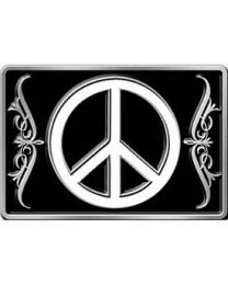 BUCKLE-PEACE SIGN (3-1/4")