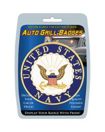 CAR GRILL BADGE-US NAVY (3")