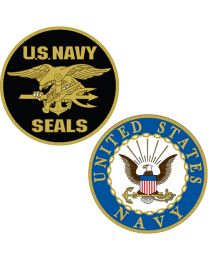 CHALLENGE COIN-USN,SEALS (1-3/4")