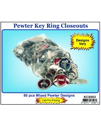 KEY RING-CLOSEOUT PEWTER 