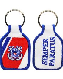 KEY RING-USCG LOGO,RW&B (1-3/4"X2-3/4")