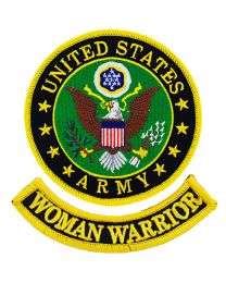 PATCH-ARMY,WOMAN WARRIOR (3-5/8")