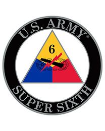 PIN-ARMY,006TH ARM.DIV. (1")