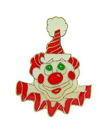 PIN-CLOWN,RED/WHT (1")