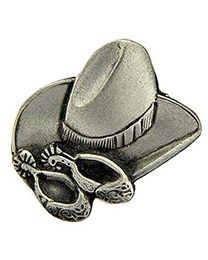 PIN-COWBOY,HAT/SPURS (7/8")
