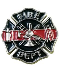 PIN-FIRE,RED LINE HONOR BADGE (1")