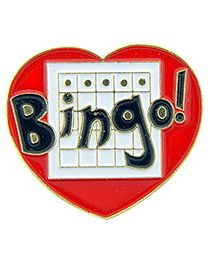 PIN-GAME,BINGO,HEART (1")
