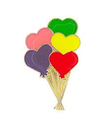 PIN-HOL,BALLOONS,HEARTS (1")