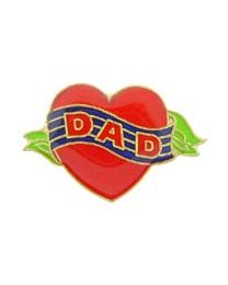 PIN-HOL,DAD,HEART & RIBB. (1")