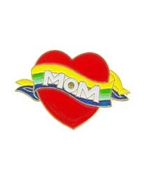 PIN-HOL,MOM,HEART & RIBBO (1")