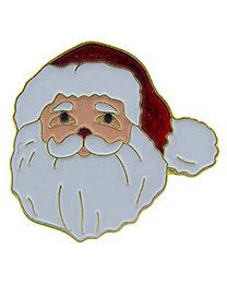 PIN-HOL,XMAS,SANTA HEAD (1")