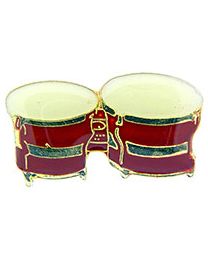 PIN-MUSIC,DRUM,BONGOS (1")