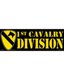 STICKER-ARMY,001ST CAV. (3-1/2"x10")