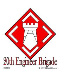 STICKER-ARMY,020TH ENG (3-1/4"X3-1/2")