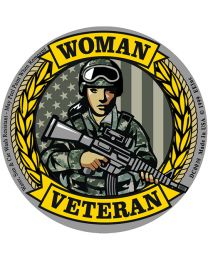 STICKER-WOMAN VETERAN,BDU (3-1/2")