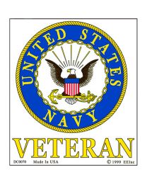STICKER-USN VETERAN (3"x4-1/4")
